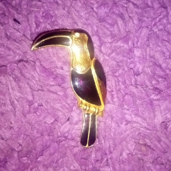 Vintage VENDOME Enamel BIRD Scatter Pin Brooch Mid-Century -1950's - Picture 1 of 5